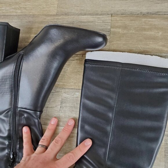 Madden Girl Winslow Block-Heel Stretch Dress Boots - Picture 3 of 10